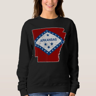 Citizen Proud America State Distress Karta Arkansa T Shirt