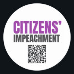 Citizens Impeachment Sticker Sheet Runt Klistermärke<br><div class="desc">Share your patriotic defense of our democracy against tyranny by supporting a movement to demand the immediate impeachment and removal of an authoritarian administration.</div>