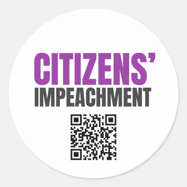 Citizens Impeachment Sticker Sheet Runt Klistermärke (Framsida)