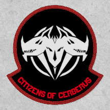 Citizens of Cerberus Kopion-lapp (Vit logotyp) 
