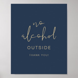 CITLIN Modern Navy Blue No Alcohol external Poster