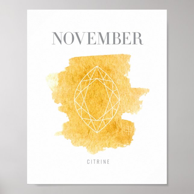 Citrine Birthstone November Poster (Framsidan)