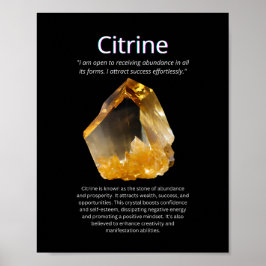 Citrine Crystal Stone Poster