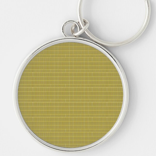 Citrine Gemstone Art, Gult Rund Silverfärgad Nyckelring (Framsidan)