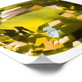 Citrine Gemstone-Gult Poster
