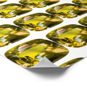 Citrine Gemstone-Gult Poster