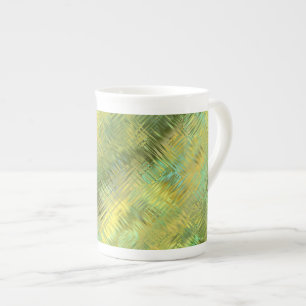 Citrine Gult Glassy Struktur Benporslin Mugg