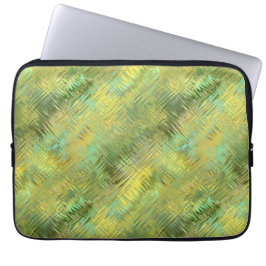 Citrine Gult Glassy Struktur Laptop Sleeve