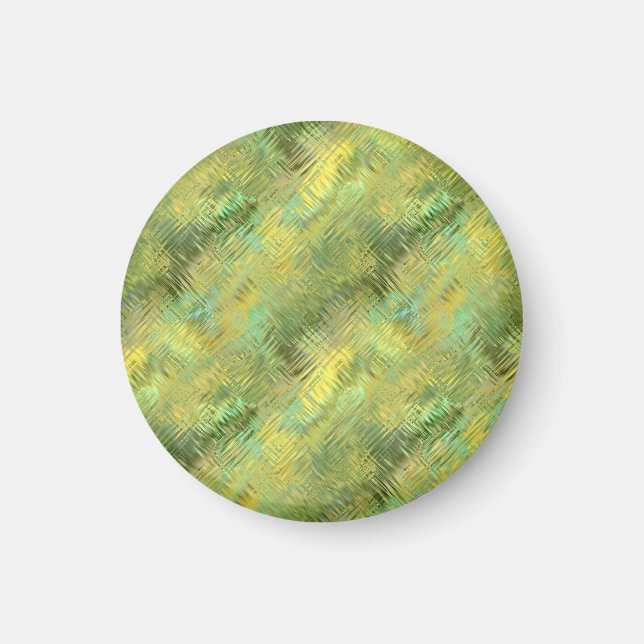 Citrine Gult Glassy Struktur Magnet (Framsidan)