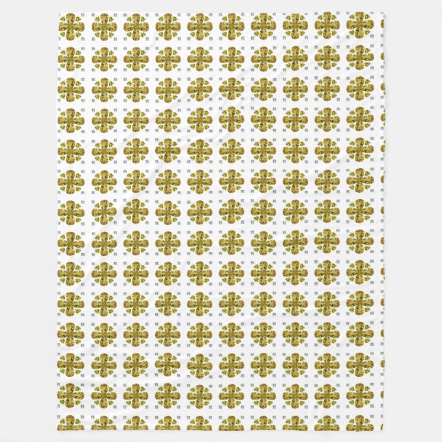 Citrine Klöver Fleecefilt (Framsidan)