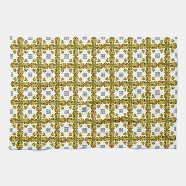 Citrine Klöver Kökshandduk (Horisontell)