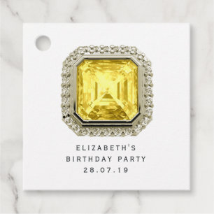 Citrine November Birthstone Gåvor Etiketter