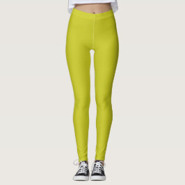 Citrine Solid Plain Färg Leggings