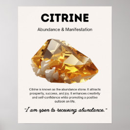 Citrine Stone Crystal: Poster