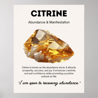 Citrine Stone Crystal: Poster