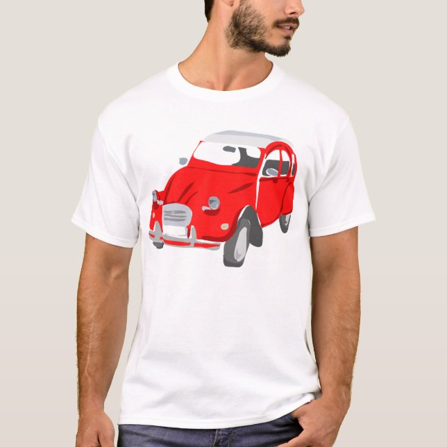 Citroen 2 CV Car T-Shirt (Framsida)