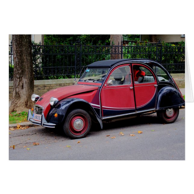 Citroen 2 CV Charleston Hälsningskort (Framsidan Horizontal)