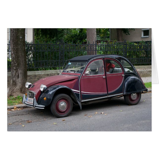 Citroen 2 CV Charleston Hälsningskort (Framsidan Horizontal)