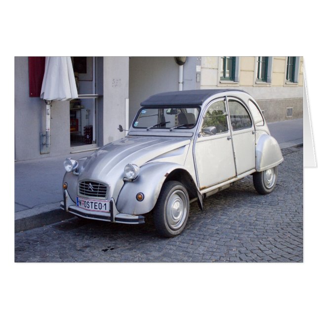 Citroën 2 CV Hälsningskort (Framsidan Horizontal)