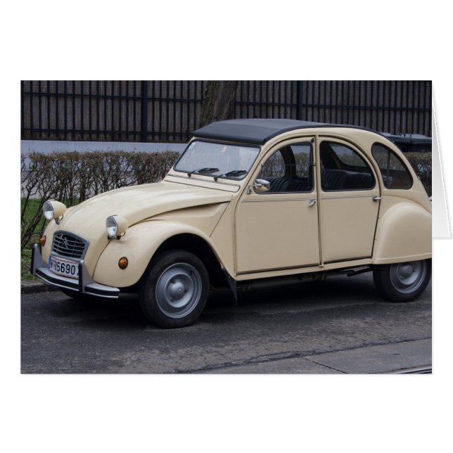Citroën 2 CV Hälsningskort (Framsidan Horizontal)