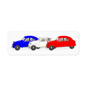 Citroën 2 CV Returadress Etikett