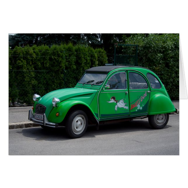 Citroen 2 CV Sauss Ente OBS Kort (Framsidan Horizontal)