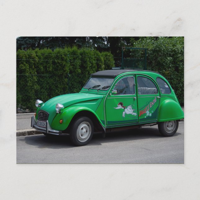 Citroen 2 CV Sauss Ente Vykort (Framsida)