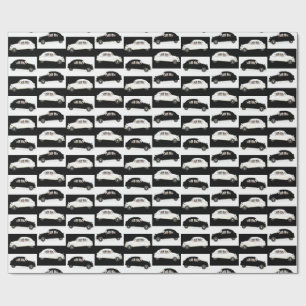 Citroen 2 CV svart och vitt Presentpapper