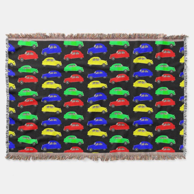 Citroen 2 CV Tiled Mönster Mysfilt (Framsidan)