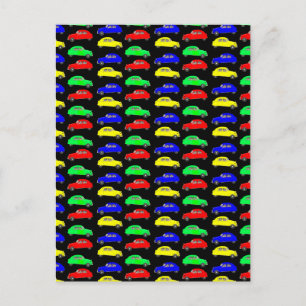 Citroen 2 CV Tiled Mönster Vykort