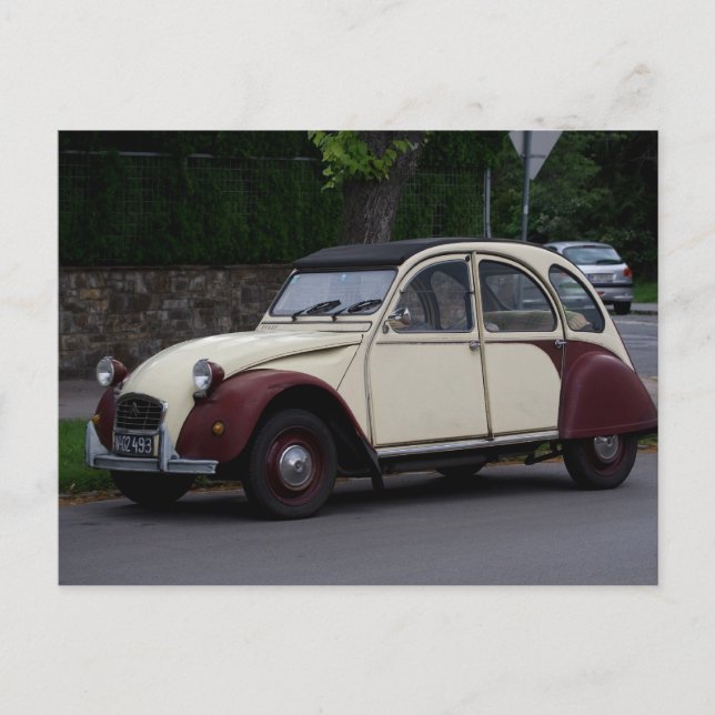 Citroën 2 CV Vykort (Framsida)