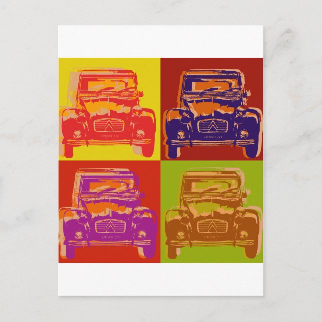 Citroen 2CV 1 Vykort (Framsida)