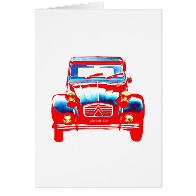 Citroen 2CV 2 Hälsningskort (Framsidan)