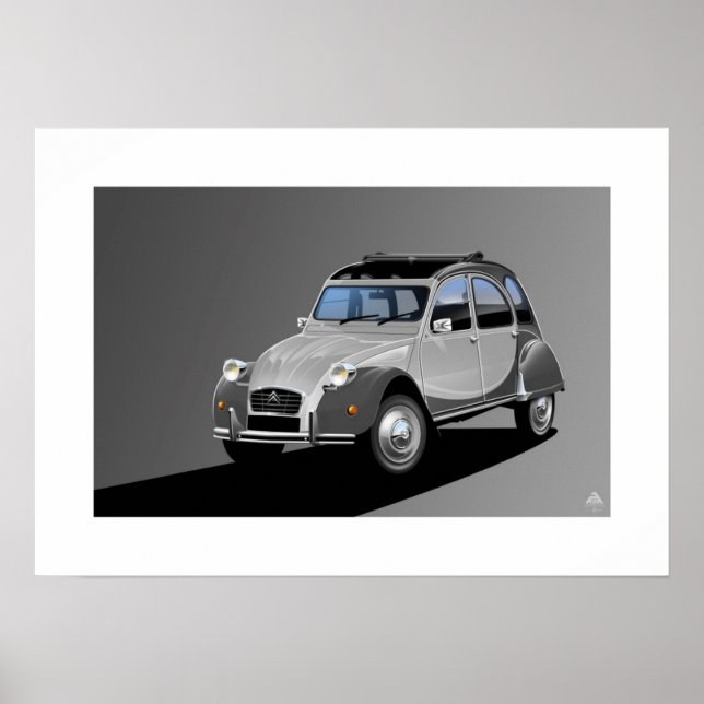 Citroen 2CV Charleston Poster Illustration (Framsidan)
