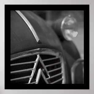 Citroen 2cv Classic vintage affisch, retrodesign Poster