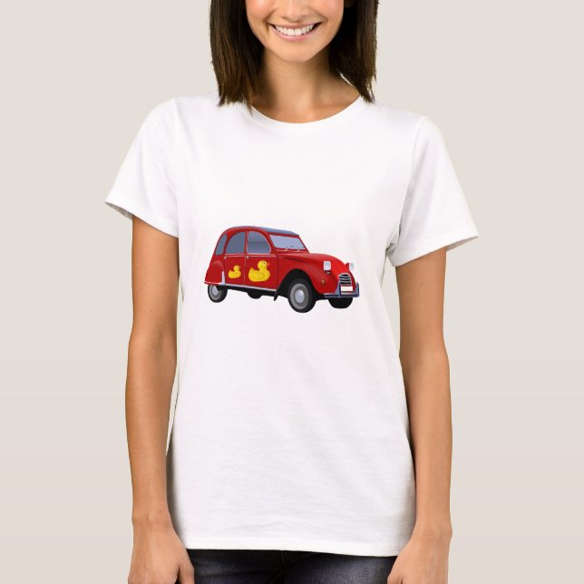Citroen 2CV Ente Tee Shirt (Framsida)