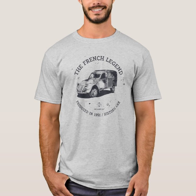 Citroën 2CV Fourgonette T Shirt (Framsida)