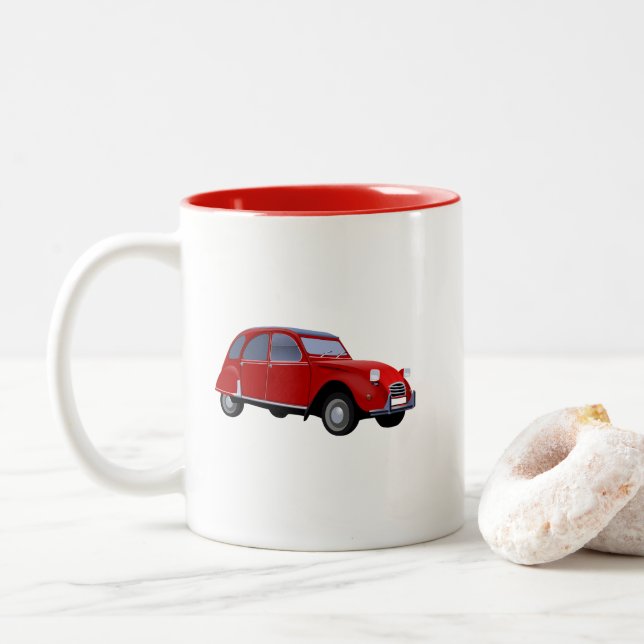 Citroen 2CV Kaffe Mugg (Med munk)