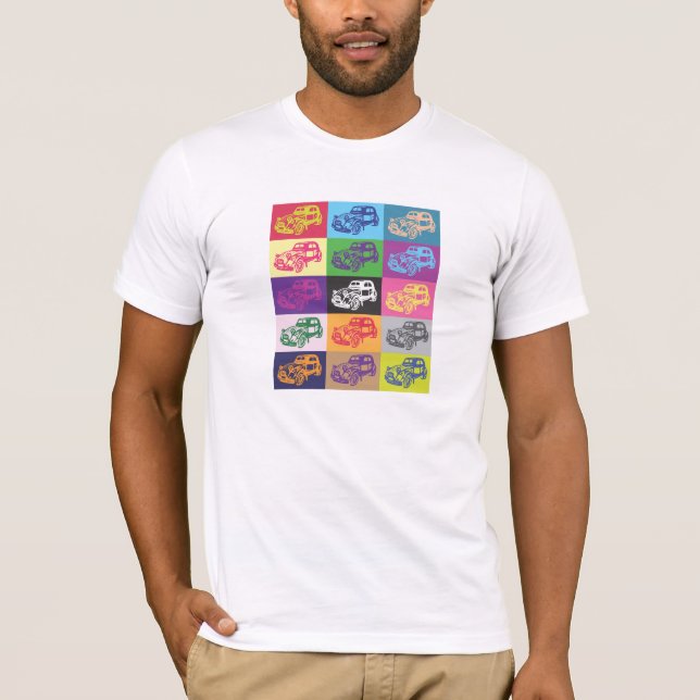 Citroen 2CV mosaikTshirt T-shirt (Framsida)