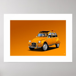 Citroen 2CV Poster illustration