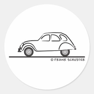 Citroen 2CV Runt Klistermärke