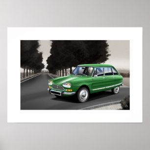Citroen Ami 8 Poster illustration