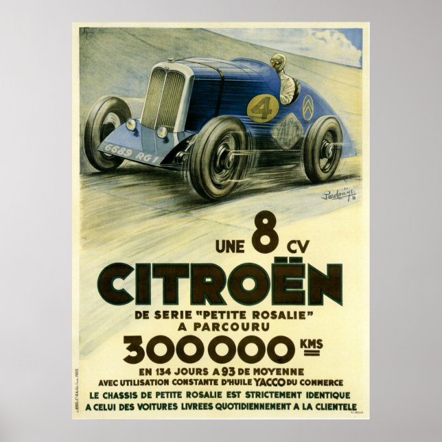 Citroen avstånd 1933 års Poster (Framsidan)