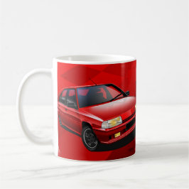Citroen BX GTI 16V illustrerad mugg