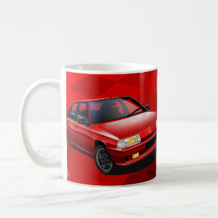 Citroen BX GTI 16V illustrerad mugg