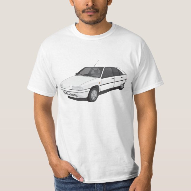 Citroën BX vit Tee Shirt (Framsida)