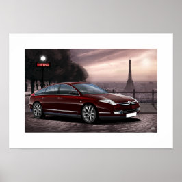 Citroen C6 Poster illustration