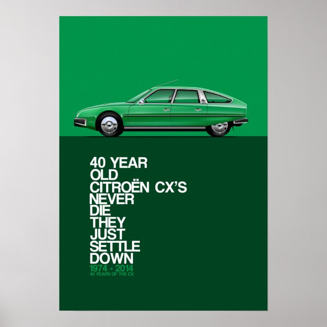 Citroen CX 40-årsdagen Poster (Framsidan)