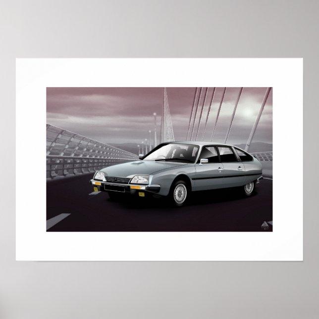 Citroen CX GTI mk1 Poster Skriv ut (Framsidan)