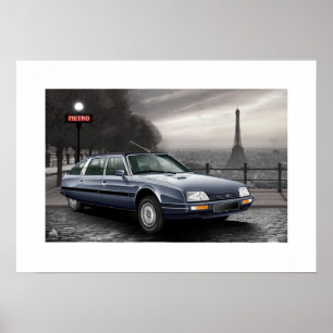 Citroen CX Prestige Turbo 2 Poster illustration